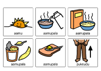 Päiväjärjestyskuvia tekstillä