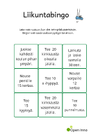 Liikunta-bingo
