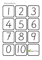 Numerokortit 0 – 20